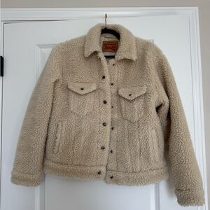 Levi's Cream Fuzzy Jacket